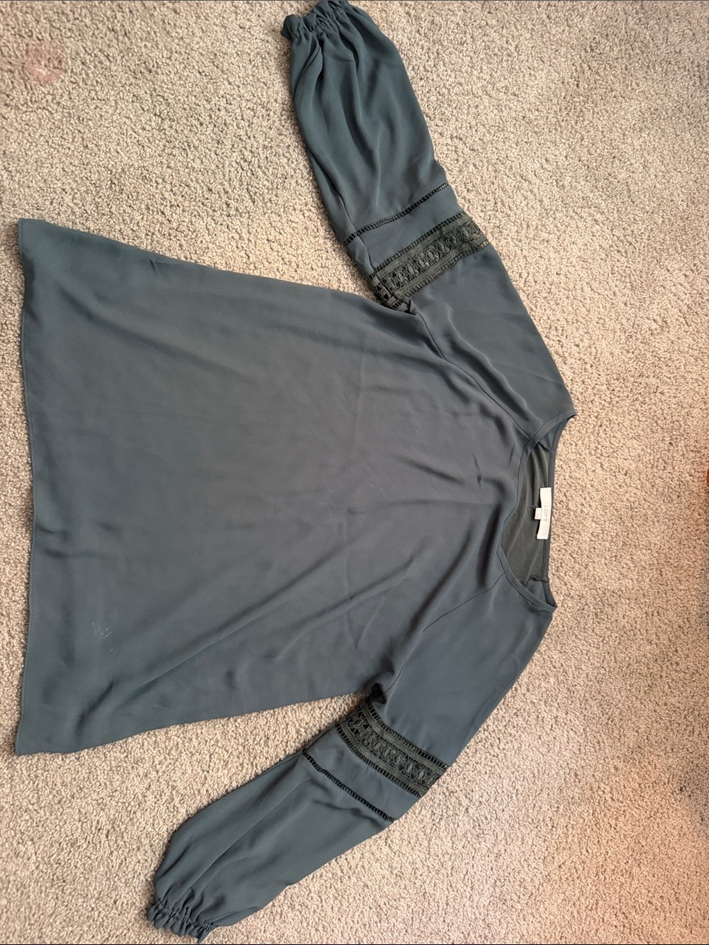 LOFT Slate Blue Green Sleeveless Shell Top